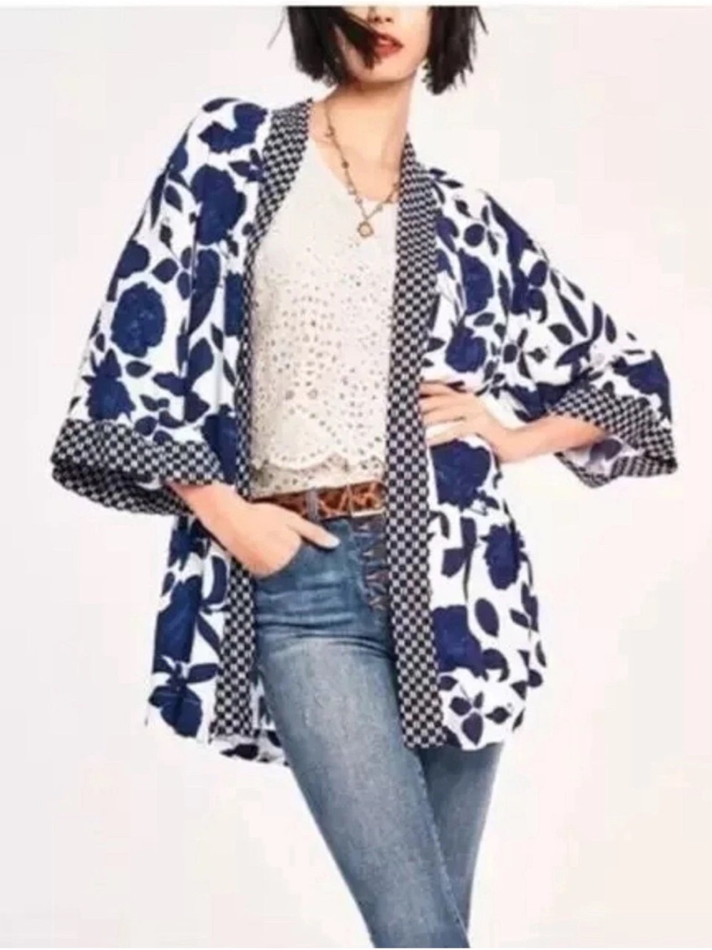 CAbi Style 5661 Botanical Kimono Spring 2020 - like new!